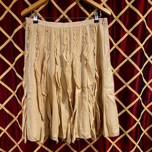 Ann Taylor Ruffled Midi Skirt Sz 10